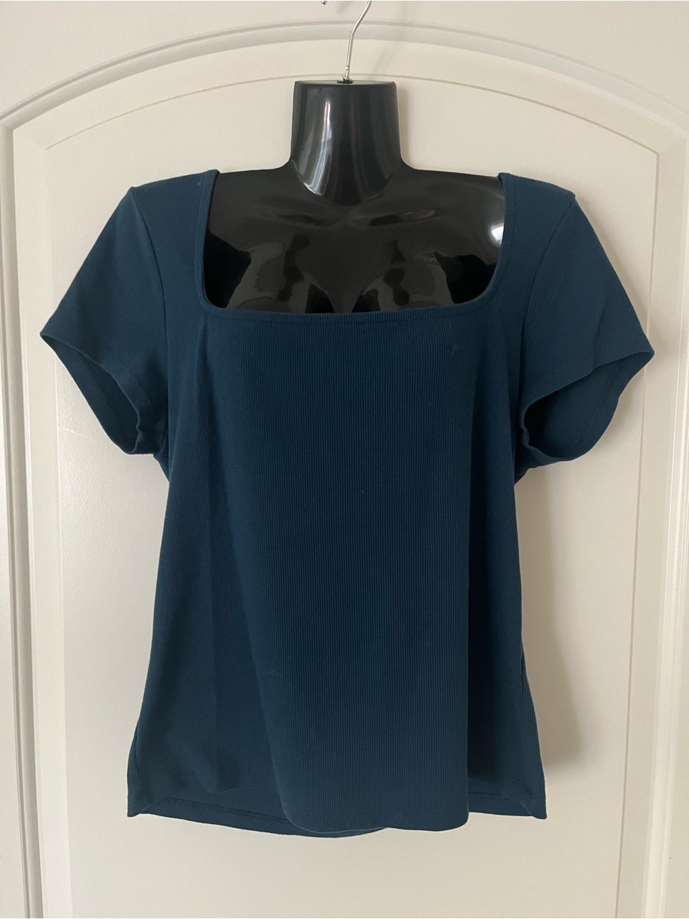 Old Navy Women's Square Neck Short Sleeve Top - Deep Teal